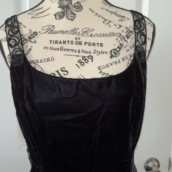 GUNNE SAX 1980's Jessica Mcclintock Vintage Black Mini Dress - Size 7/8 - Picture 2 of 13